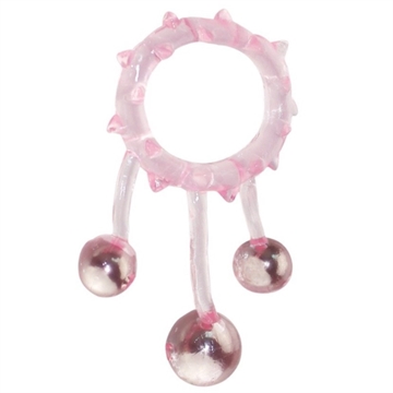Aphrodisia 3 Ball Banger Cockring rosa penisring